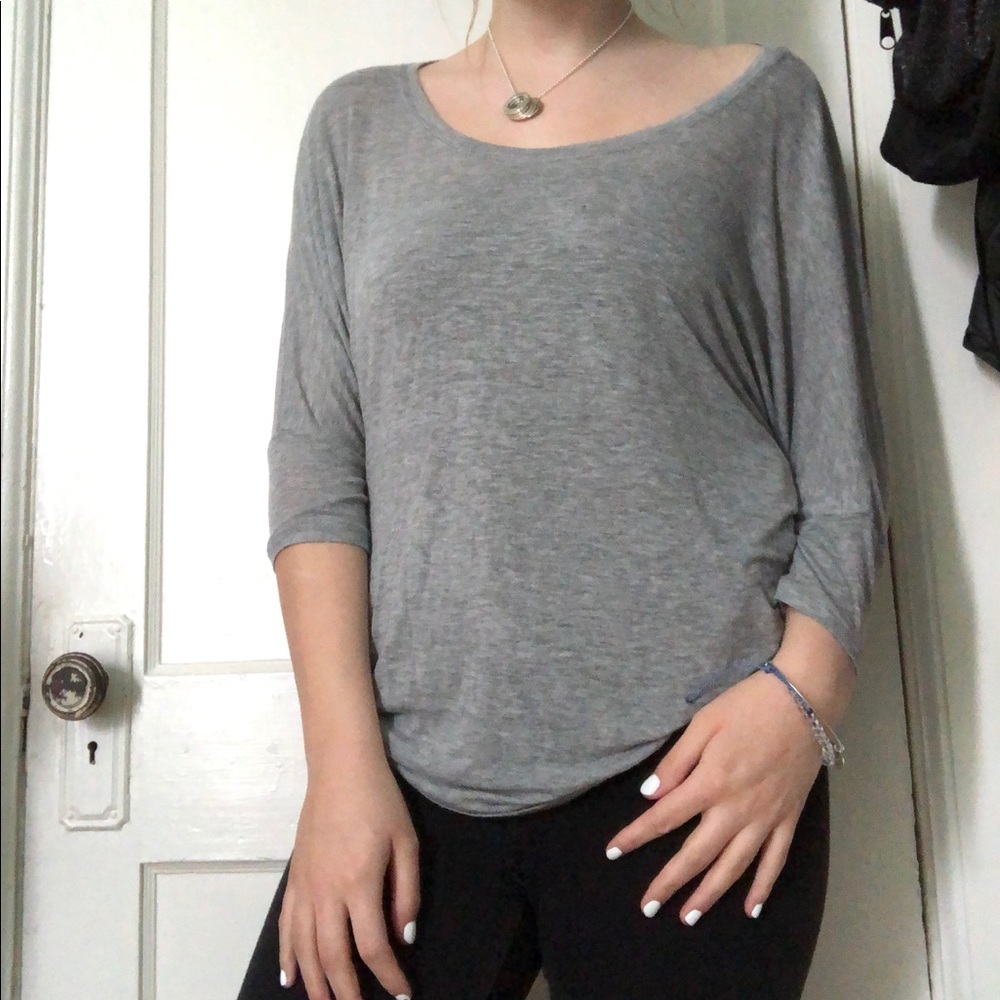 Grey long sleeved shirt